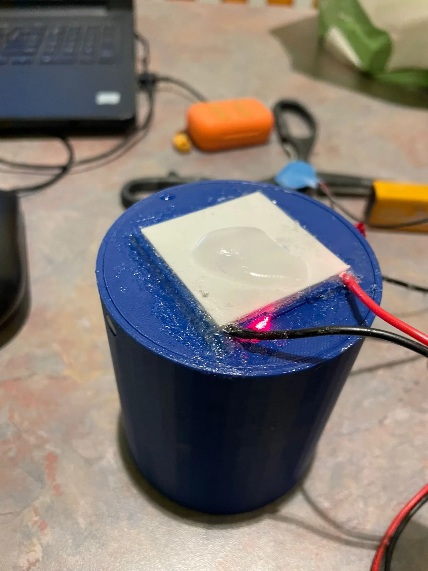 Peltier module on bottle prototype