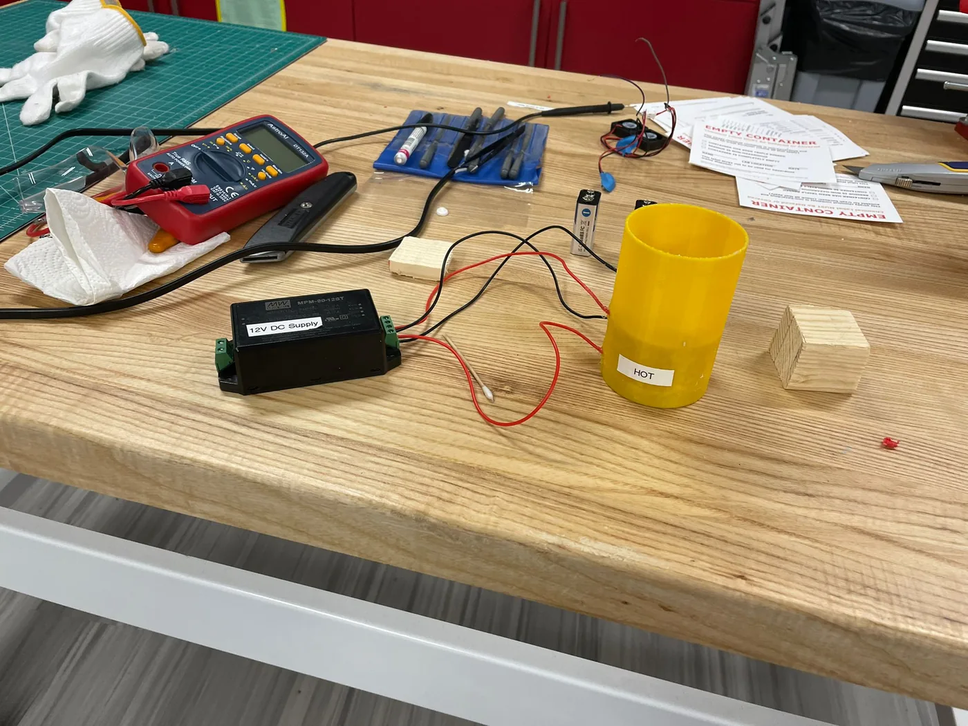 Peltier test bench