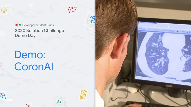 CoronAI — Google Developer Student Clubs Solution Challenge 2020, winning team — poster