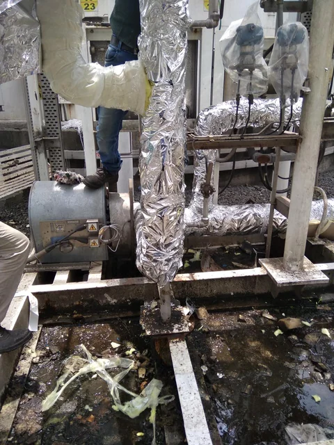 Cryogenic pipeline insulation work at Praxair, Mumbai